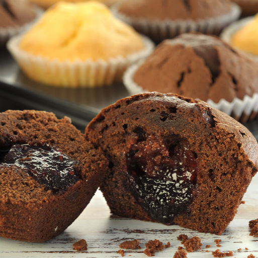 Muffins de Chocolate con Frutos Rojos
