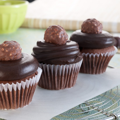 Cupcakes de chocolate con París 