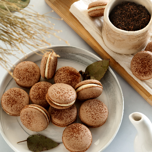 Macarons con crema de Cafe